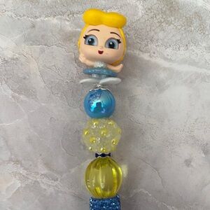 Disney Doorables Ballerina Cinderella Pen - custom beaded pen with bling